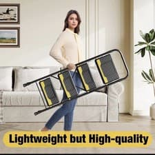 Image of 4 Step Ladder Heavy-Duty 150KG Capacity Wide Anti-Slip Steps & Secur...