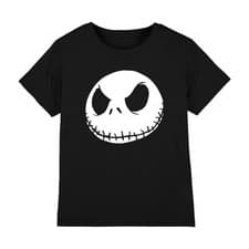 Image of The Nightmare Before Christmas Jack Face Black Kids T-Shirt Black