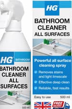 Image of HG Limescale Remover Foam Spray 500ml | Powerful Anti-Scale Kitchen Bathroom