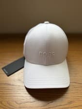 Image of BOSS New Men’s Baseball Cap White 100% Cotton Adjustable Size BNWT