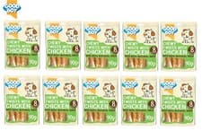 Image of 10 x 90g ARMITAGE GOODBOY CHEWY TWISTERS WITH CHICKEN NATURAL MEAT DOG TREATS