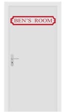 Image of Personalised Name Room, Vinyl Wall Art Sticker Decal Mirror Bedroom Door, Sign.