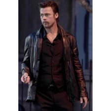 Image of Killing Them Softly Brad Pitt Leather Jacket