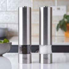 Image of Electric Salt & Pepper Mill Set Automatic Grinder 11 Colours Cooks Professional