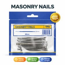 Image of 60mm Masonry Nails Carbon Steel Heavy Duty Fixings Concrete Brick Nail Pack