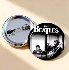 Image of The Beatles Rock Pin BadgeMusic Free Postage 44mm