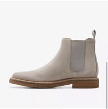 Image of Clarks Mens Clarkdale Easy Grey Chelsea Boots,Ankle Boots Suede Casual Size UK 8