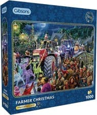 Image of Gibsons Games Farmer Christmas 1000 Piece Jigsaw Puzzle Toys Mind Relax Adult