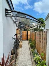 Image of CANOFIX 1500x4000mm DIY Door Canopy Polycarbonate Cantilever Porch Patio Walkway