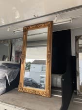 Image of Louis Leaner Carved Mirror 176x90cm Gold/Gilt Frame with Bevelled Edge