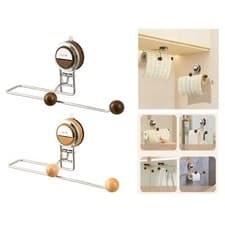 Image of Paper Towel Holder Suction Cup No Drill Stainless Steel Paper Roll Dispenser