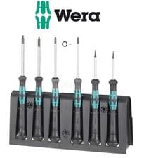 Image of Wera HEX ALLEN Kraftform Micro Precision Screwdriver Set 0.9mm-3mm + Rack 118156