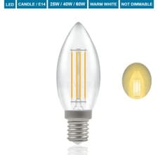 Image of SES Small Edison Screw Cap E14 25W 40W 60W Candle Bulbs Lamps Warm White Light