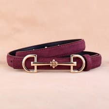 Image of New Women Durable Genuine Leather Skinny Slim Waist Belt Adjustable Fashion