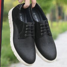 Image of Mens Casual Shoes Comfy Faux Leather Walking Going Out Semi Formal Trainers Size