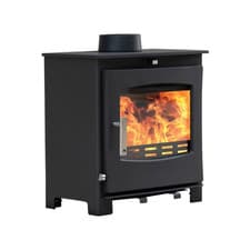 Image of Wood Burning Log Burner Multifuel Stove 8kw Defra Eco Design Woolly Mammoth