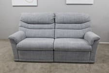 Image of G Plan Malvern Beach Duck Egg Fabric Electric Power 3 Seater Sofa