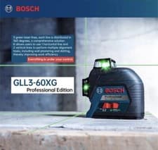 Image of Bosch Laser Level GLL3-60XG 3 X 360 Degree Green Light 12 Line Level