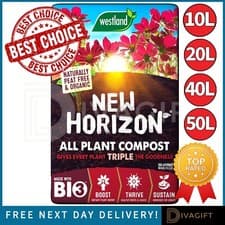 Image of NEW HORIZON COMPOST ALL PLANT PEAT FREE ORGANIC WESTLAND NATURAL SOIL 20L 50L