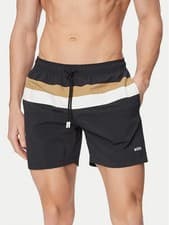 Image of HUGO BOSS Mens Black Logo Swim Shorts Medium NEW Ref C1902