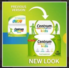 Image of Centrum Kids Multivitamin And Minerals 30 Tablets