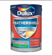 Image of Dulux Weathershield Smooth Masonry Paint - Concrete Grey - 5L