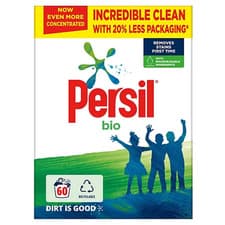 Image of Persil Bio Laundry Washing Powder Family Pack 1x 60 Washes 3kg