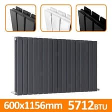 Image of Horizontal Vertical Designer Radiator Flat Panel Oval Column Central Heating