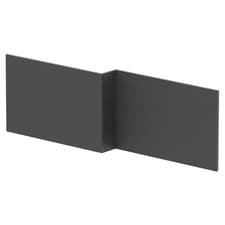 Image of Nuie Graphite Grey Woodgrain 1700mm L Shaped Shower Bath Front Panel - MPC2235