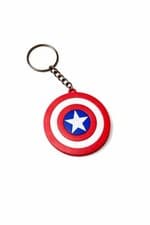Image of Captain America Shield Keyring Marvel Avengers Superhero Keychain
