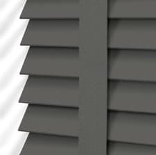 Image of White Faux Wood Venetian Blinds with Tapes - 50mm Slats Wooden Window Blind