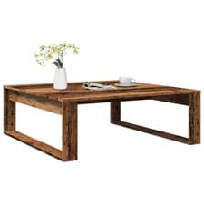 Image of Coffee Table Old Wood 100x100x35cm Engineered Wood Modern Low Profile Minimalist