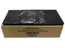 Image of Heavy Duty Black Refuse Sacks Rubbish Bin Bags 18" x 29" x 39''