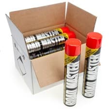 Image of Road Master Survey Line Marker Spray Paint 750ml - RED - Permanent [BOX 12 CANS]
