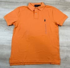 Image of NWT Polo Ralph Lauren Mens Shirt Orange XXL Custom Slim Fit Mesh Polo