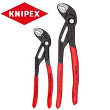 Image of Knipex Cobra Water Pump Pliers Set of 2 180mm And 250mm Heavy Duty 00 31 20 V01