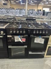 Image of FLAVEL Milano 100 MLN10FRK Dual Fuel Range Cooker - Black & Chrome 2/2