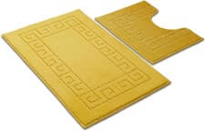 Image of Greek Key Pattern Bath Mats 2 Piece Sets Non Slip Bathroom Mat, Soft Washable Ru