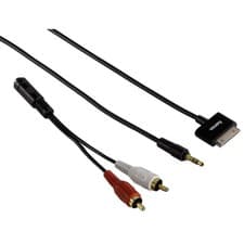 Image of Hama Audio Cable Adapter AUX 3.5mm Jack 30-Pin for Apple iPhone 4S 4 3GS iPod
