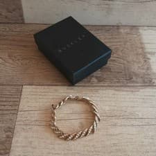 Image of Buckley London Gold and Diamonte Twists Sectioned Bracelet NEW IN BOX #96