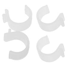 Image of 4 Pcs Curtain Rings with Clips Shower Hooks for Rod Mounting Brackets