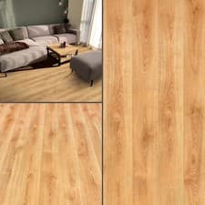 Image of 8mm Light Oak Laminate Flooring Cheap Click Natural Wood Flooring V Groove AC4