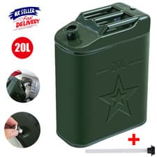 Image of 20L Metal Jerry Can Car Storage Fuel Petrol Diesel Oil Container + Flexy Spout