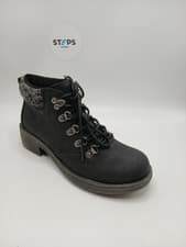 Image of Rocket Dog Train Pablo Pu Black Boots Womens Size 3 UK Brand New With Box