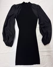 Image of AllSaints Cleo Mini Dress Black Size 8 Long Sleeve - Z#1007