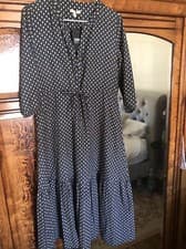Image of ladies barbour demin /yellow Colour pretty dress /3/4sleeves size 10 brand new