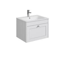 Image of Balterley Wall Hung 1 Drawer Unit with Stone Basin 1 Tap Hole - Size/Colour