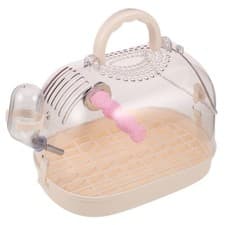 Image of Small Bird Travel Cage Traveling Parrot Carrier Clear Cages for Cockatiels