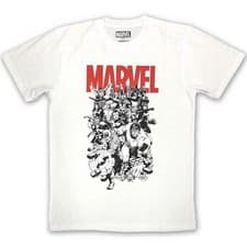 Image of Marvel Comics T-Shirt: Black & White Characters OFFICIAL NEW