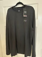 Image of Under Armour Heat Gear Long Sleeve Training Top Men’s Medium BNWT Black
